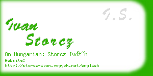 ivan storcz business card